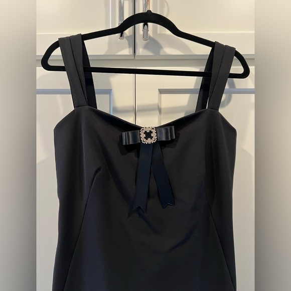 Theory Women”s Sweetheart Neckline Black Sheath Midi Dress. Size 8. EUC! - Picture 11 of 11